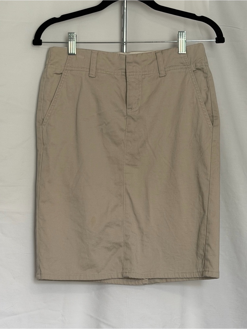 Gold Hawk Women's Khaki Pencil Skirt - Classic Neutral Pencil